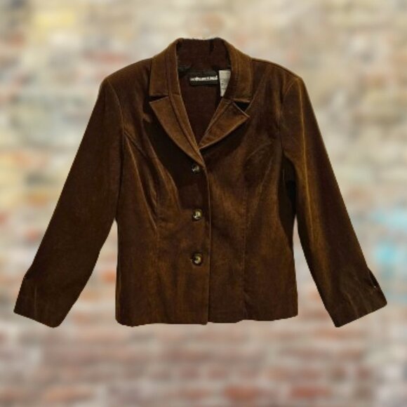 Sag Harbor Dark Brown Jacket or Top - Size 10 - Picture 1 of 6